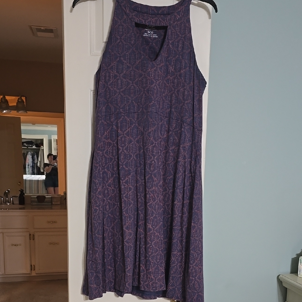 Purple Geometric Pattern Dress